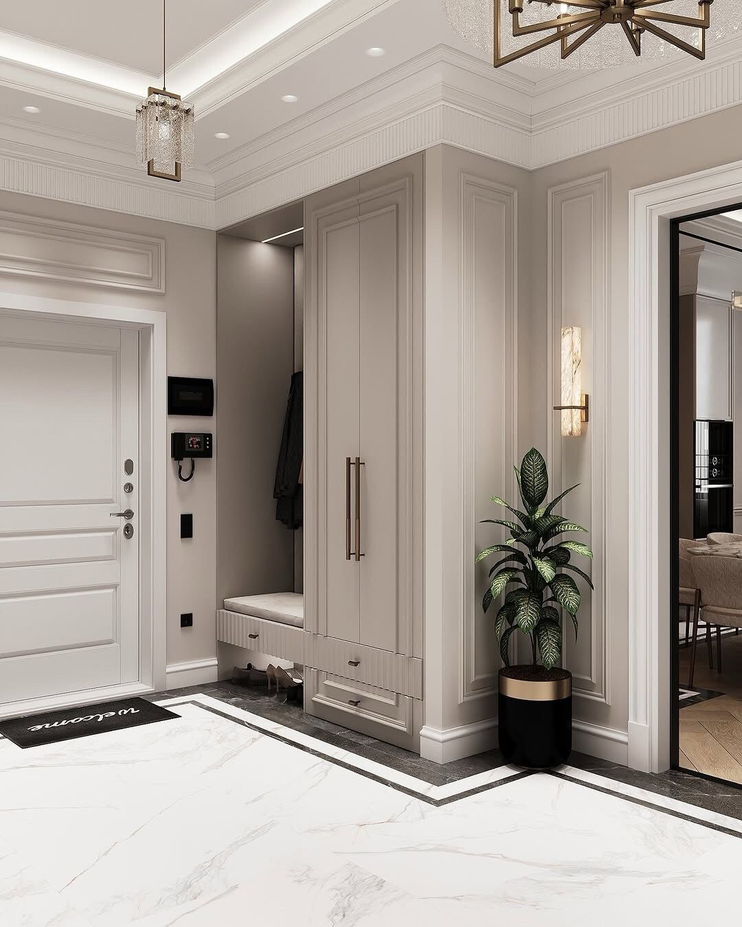 Dəhliz dolabı neoklassik